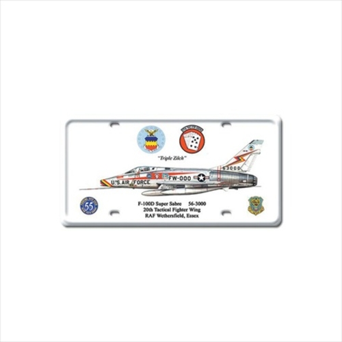 Past Time Signs DP023 F-100D Super Sabre Aviation License Plate