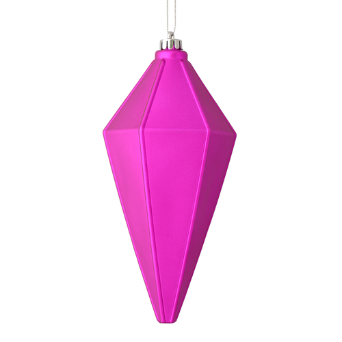 Vickerman M183070M 7 in. Fuchsia Matte Lantern Christmas Ornament  4 p