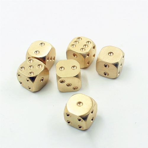 Brass Dice Set