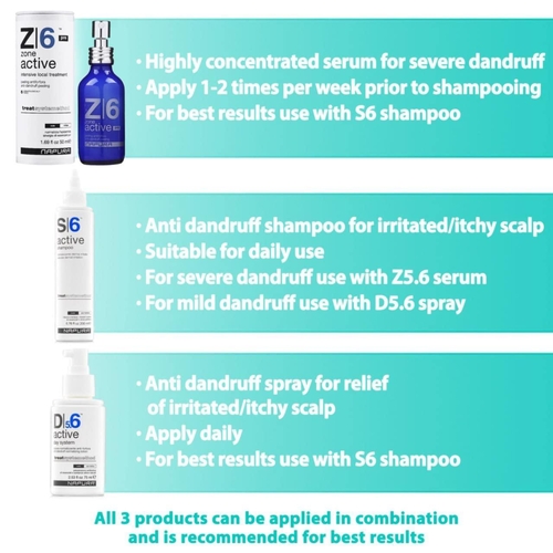 S6 Active Professional Anti Dandruff Shampoo with Tea Tree Oil 1%
