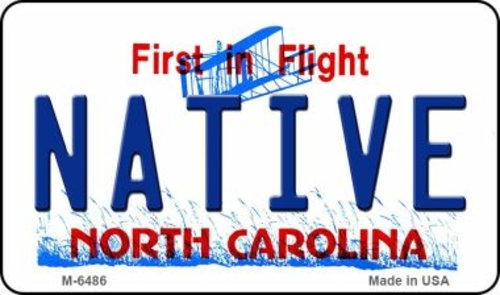 Smart Blonde M-6486 Native North Carolina State License Plate Magnet -