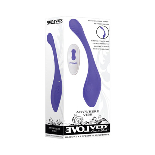 Evolved Anywhere Vibe Rechargeable Remote-Controlled Poseable Silicone