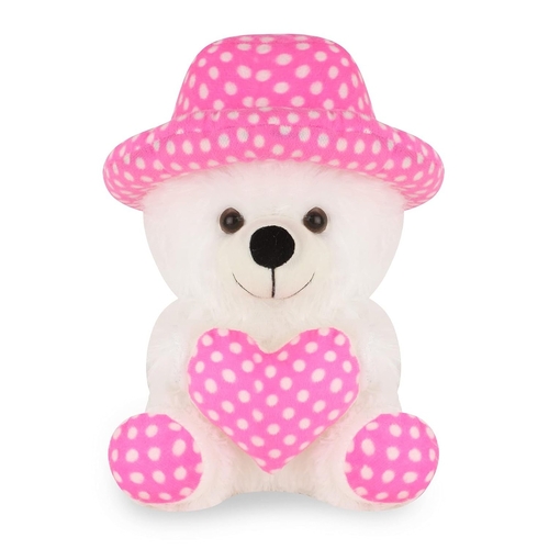 White Cap Teddy Plush Soft Toy For Cute Kids