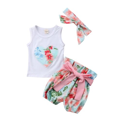 Newborn Kid Baby Girl Floral Clothes Tops