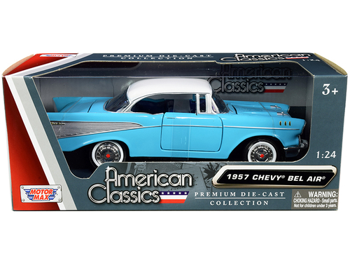 1957 Chevrolet Bel Air Light Blue with White Top \American Classics\"