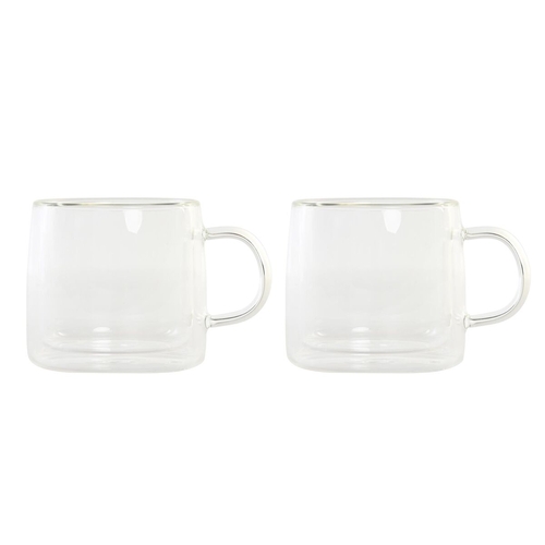 Piece Coffee Cup Set DKD Home Decor Crystal Transparent 260 ml