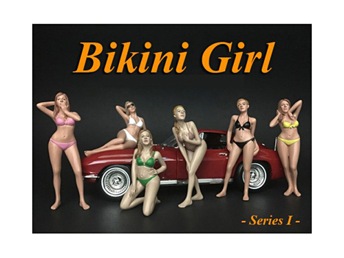 Bikini Calendar Girls 6 piece Figurine Set for 1/18 Scale Models by