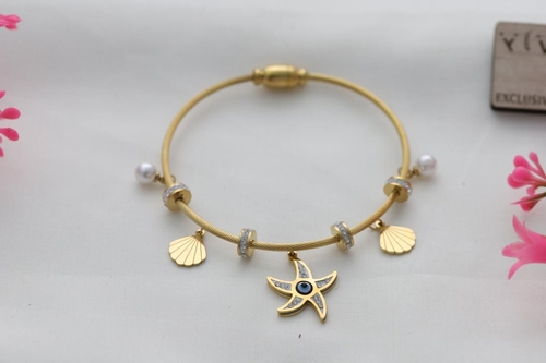 Golden Brass Bracelets for Women