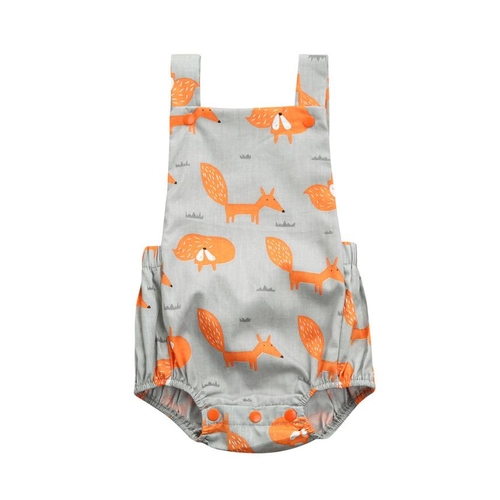 Toddler Baby Fox Floral Print Vest