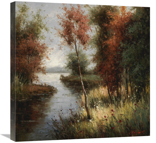 Global Gallery GCS-132518-2424-142 24 x 24 in. River Banks First Ray A