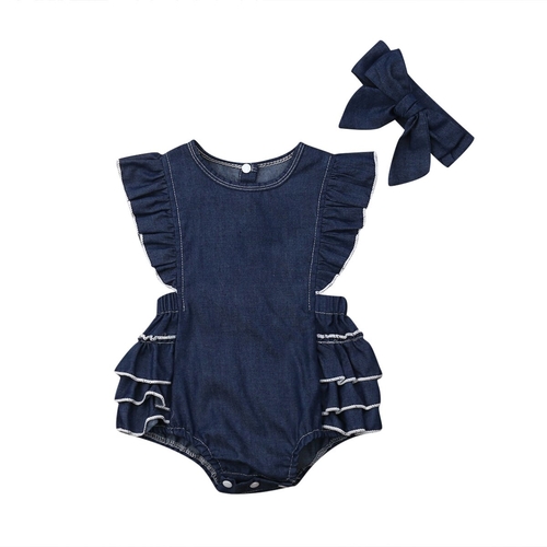 0 24M Infant Baby Girl Summer Cute Jumpsuit