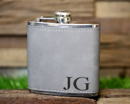 Personalized Leather 6OZ Flask Groomsmen Flask Hip Flask Wedding Gifts