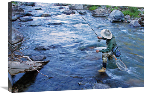 Global Gallery GCS-486409-30-142 30 in. Beaver Creek Wading Art Print 