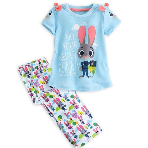 Girls 2Pcs  Zootopia Summer Outfits baby Kids Girl
