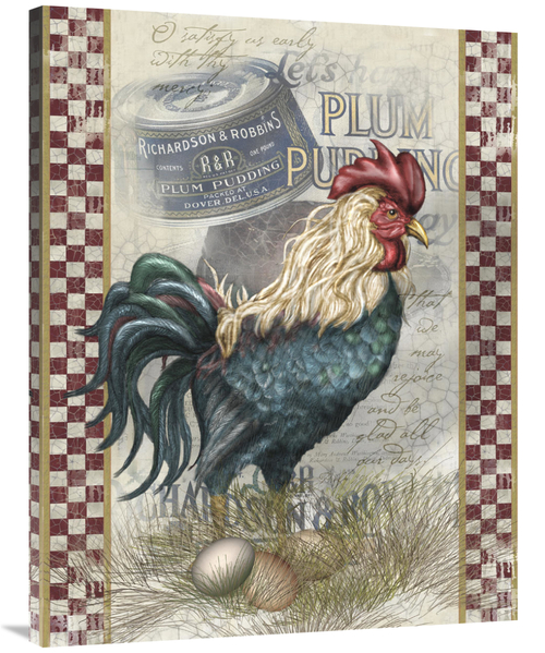 Global Gallery GCS-121131-3040-142 30 x 40 in. True Blue Rooster Art P