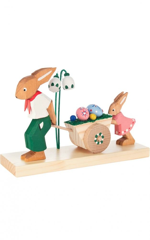 Alexander Taron 225-060 Dregeno Easter Ornament - Rabbit Father and Da