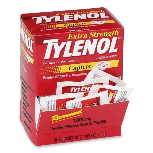 Tylenol(R) Extra Strength Caplet Dispenser - 1000 mg, 2 Caplets, 50