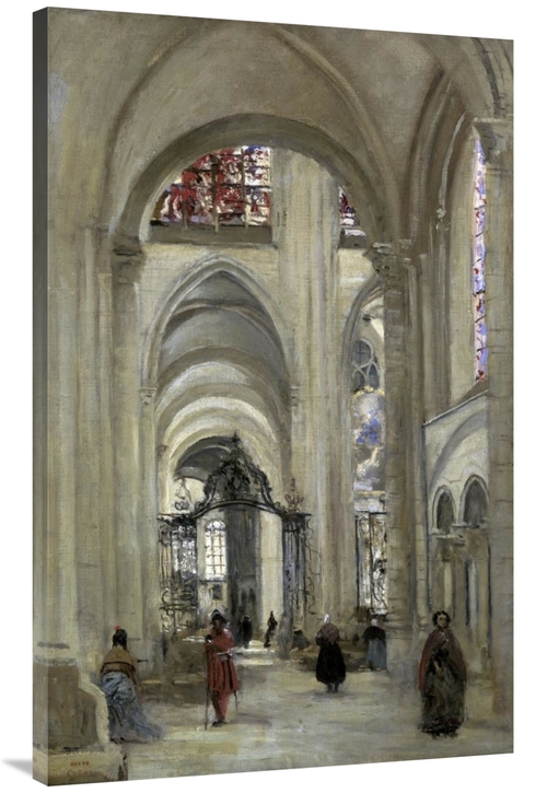 Global Gallery GCS-281913-44-142 44 in. Interior of the Sens Cathedral