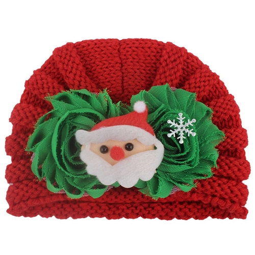 Baby Christmas Knitted Bead Hat Beanie Headwear