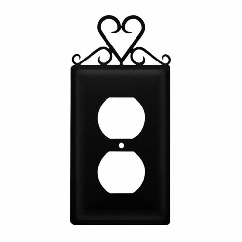 Wrought Iron Heart Outlet Cover