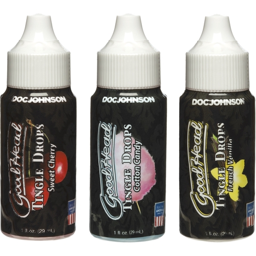 Goodhead - Tingle Drops- 3-Pack - French Vanilla, Cotton Candy, Sweet