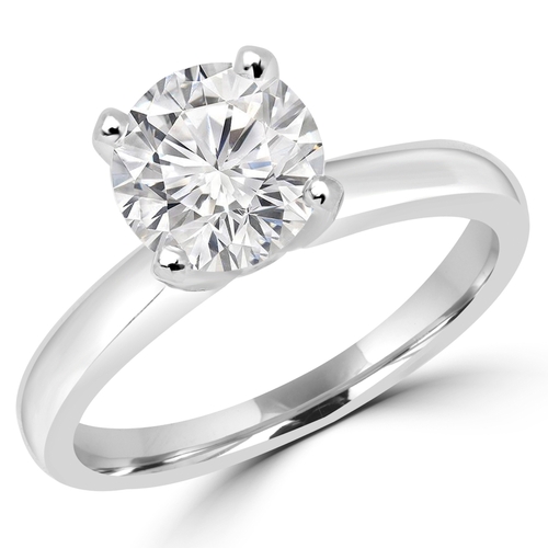 Majesty Diamonds MD180053-3.5 0.6 CT Round Diamond Solitaire Engagemen