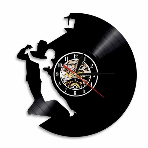 TANGO DANCING DESIGN WALL DECOR VINYL RECORD WALL CLOCK