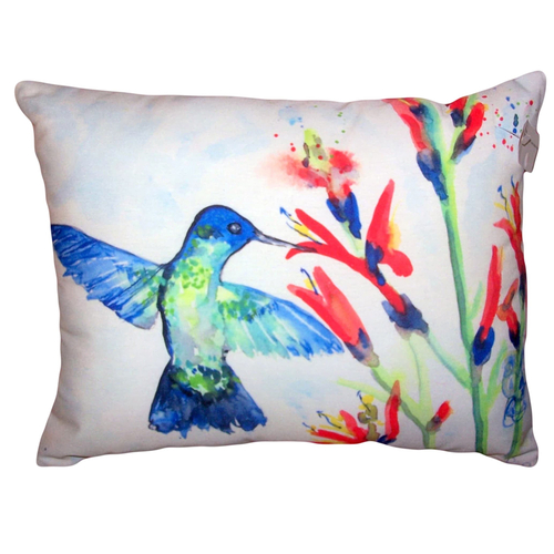 Betsy Drake NC644 16 x 20 in. Hummingbird & Fire Plant No Cord Pillow