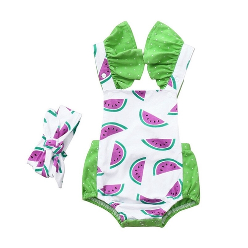 Fashion Toddler Baby Girls romper Watermelon Print