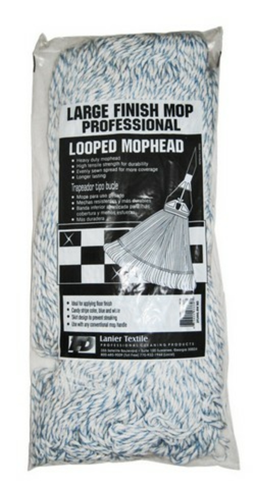 Lanier 115-LOOPED-FM 24 oz Blue Commercial Mop Head