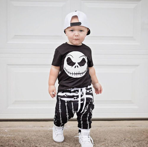 Infant Baby Boys Cool Clothes Sets Ghost Tops T