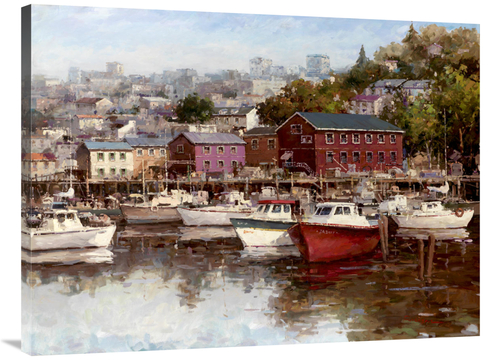 Global Gallery GCS-132390-3040-142 30 x 40 in. Calm on the Harbor Art 