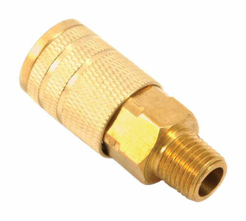 Forney Industries 1900109 Brass Air Coupler, 0.25 in. Male NPT x 0