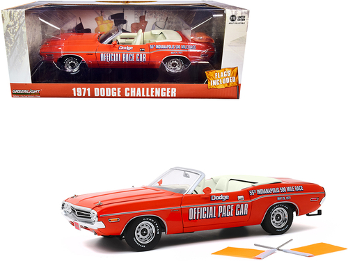 1971 Dodge Challenger Convertible Official Pace Car Orange with Two