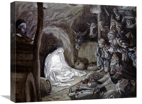 Global Gallery GCS-282883-22-142 22 in. Adoration of the Shepherds Art