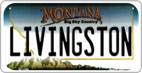 Smart Blonde BP-11098 3 x 6 in. Livingston Montana Novelty Metal Bicyc