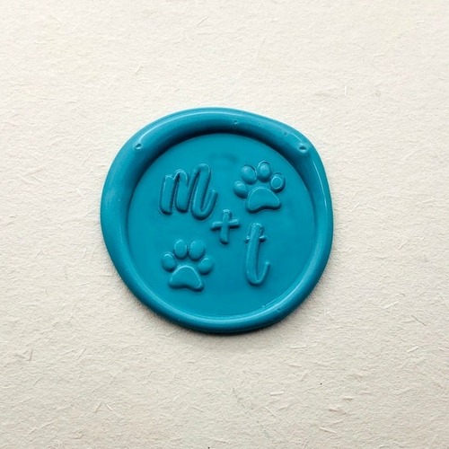 Dog Claw Intials Sealing Wax Stamp - Custom Pet Birthday Wax Seal