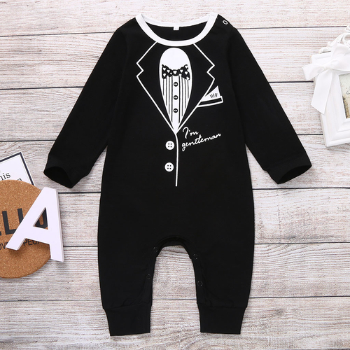 Newborn Baby Boy Clothes Bow Tie Gentleman Suit