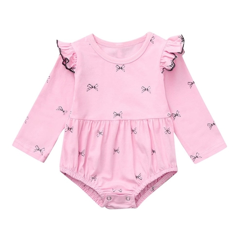 Newborn Infants Baby Girl Rompers Bowknot