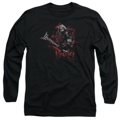 Trevco The Hobbit-Bolg Long Sleeve Adult 18-1 Tee- Black - Large