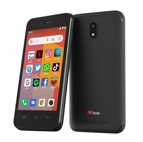 TTfone Black TT20 Dual SIM with Mains Charger and Smarty Pay As You Go