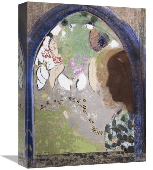 Global Gallery GCS-279562-16-142 16 in. Woman at the Window Art Print 