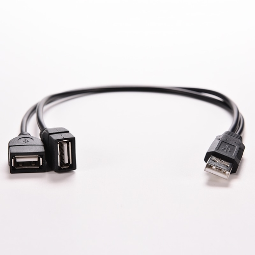 1PC USB 2.0 A 1 Male To 2 Dual USB Female Data Hub