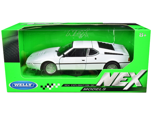 BMW M1 Coupe White \NEX Models\" 1/24 Diecast Model Car by Welly"