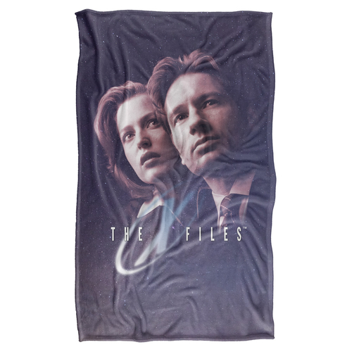 36 x 58 in. X Files & Among the Stars Silky Touch Blanket, White