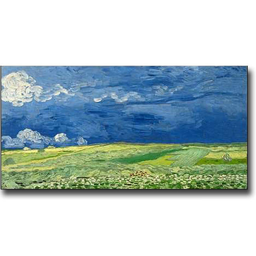 Artistic Home Gallery 1224M709SAG Wheatfield under Thunderclouds by Vi