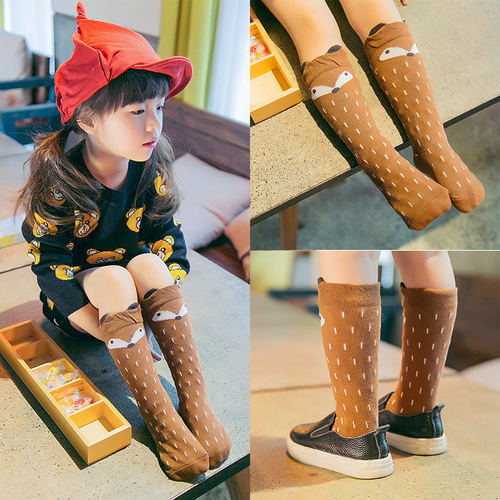 1 Pair Cotton Animal Baby Girl Boy Knee High Socks