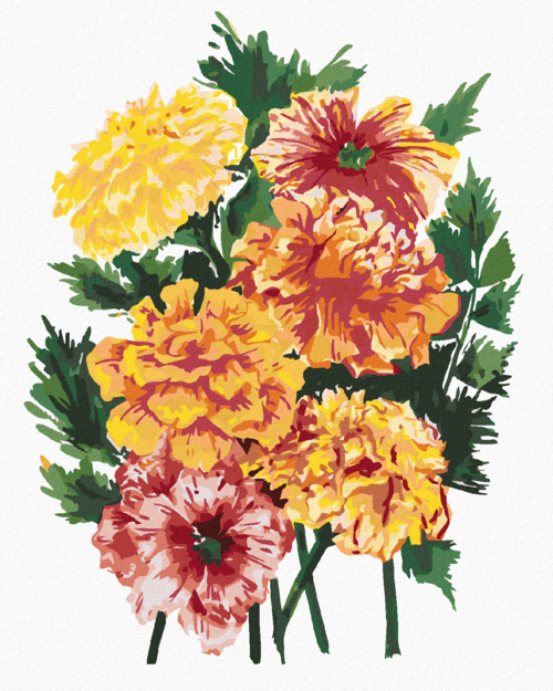 Paint by Numbers - MARIGOLD FLOWER (ALEXANDRIA GILBERT)