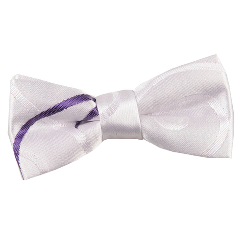 Scroll Pre-Tied Bow Tie - Boys - Purple