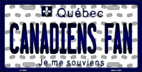 Smart Blonde LP-10823 Canadiens Fan Quebec Background Novelty Metal Li